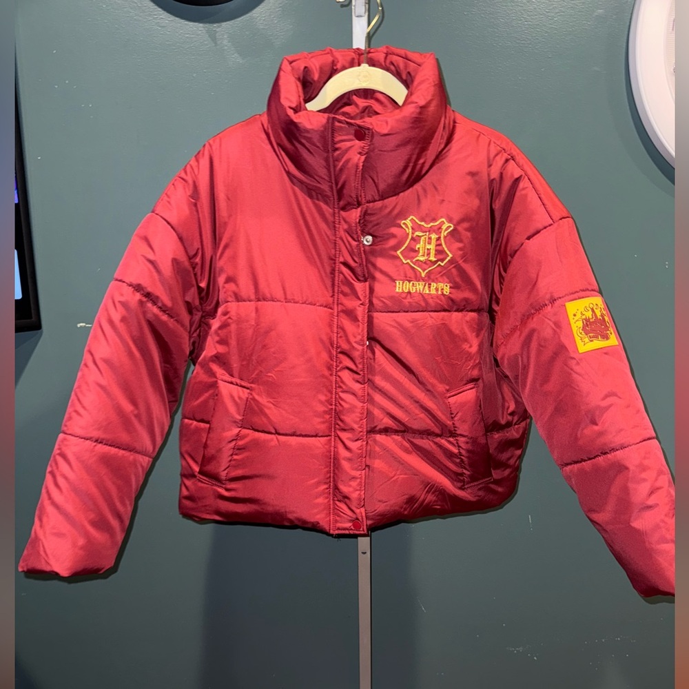 Harry Potter Red Puffer Jacket with Quilted Padding